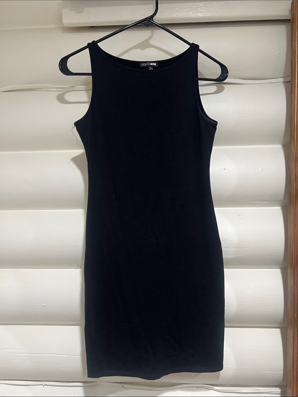 Fashion Nova Black Sleeveless Bodycon Midi Dress